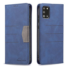 Leather Case Stands Flip Cover Holder B01F for Samsung Galaxy A31 Blue