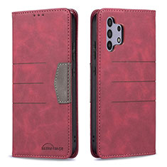Leather Case Stands Flip Cover Holder B01F for Samsung Galaxy A32 4G Red