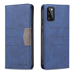 Leather Case Stands Flip Cover Holder B01F for Samsung Galaxy A41 Blue