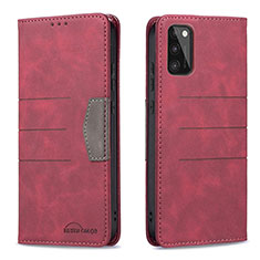 Leather Case Stands Flip Cover Holder B01F for Samsung Galaxy A41 Red