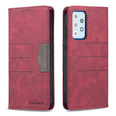 Leather Case Stands Flip Cover Holder B01F for Samsung Galaxy A52s 5G Red