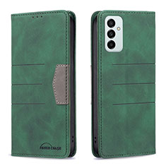 Leather Case Stands Flip Cover Holder B01F for Samsung Galaxy F23 5G Green