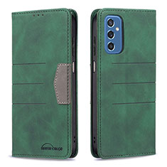 Leather Case Stands Flip Cover Holder B01F for Samsung Galaxy M52 5G Green