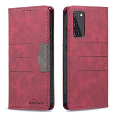 Leather Case Stands Flip Cover Holder B01F for Samsung Galaxy S20 Lite 5G Red