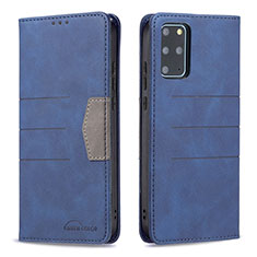 Leather Case Stands Flip Cover Holder B01F for Samsung Galaxy S20 Plus 5G Blue