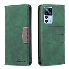 Leather Case Stands Flip Cover Holder B01F for Xiaomi Mi 12T 5G Green