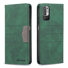 Leather Case Stands Flip Cover Holder B01F for Xiaomi Redmi Note 11 SE 5G Green