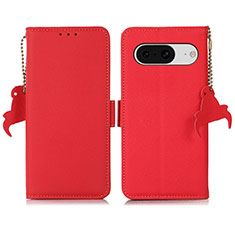 Leather Case Stands Flip Cover Holder B01H for Google Pixel 8 5G Red