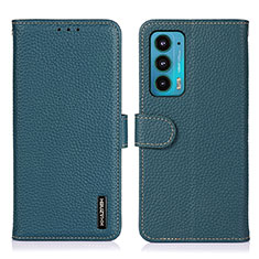 Leather Case Stands Flip Cover Holder B01H for Motorola Moto Edge 20 5G Green