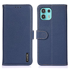 Leather Case Stands Flip Cover Holder B01H for Motorola Moto Edge 20 Lite 5G Blue