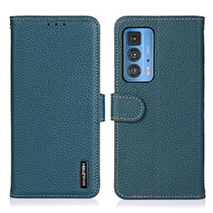 Leather Case Stands Flip Cover Holder B01H for Motorola Moto Edge 20 Pro 5G Green