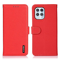 Leather Case Stands Flip Cover Holder B01H for Motorola Moto Edge S 5G Red