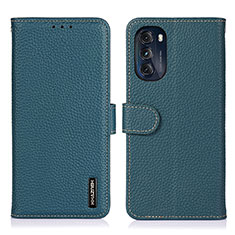 Leather Case Stands Flip Cover Holder B01H for Motorola Moto G 5G (2022) Green