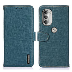 Leather Case Stands Flip Cover Holder B01H for Motorola Moto G51 5G Green