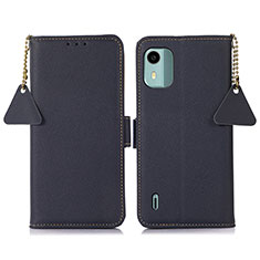 Leather Case Stands Flip Cover Holder B01H for Nokia C12 Blue