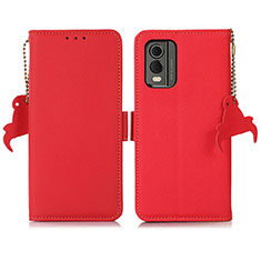 Leather Case Stands Flip Cover Holder B01H for Nokia C210 Red