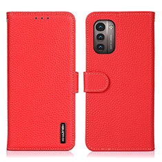 Leather Case Stands Flip Cover Holder B01H for Nokia G11 Red