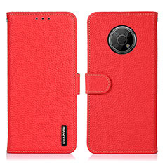 Leather Case Stands Flip Cover Holder B01H for Nokia G300 5G Red
