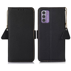 Leather Case Stands Flip Cover Holder B01H for Nokia G310 5G Black