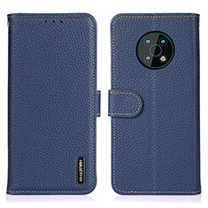 Leather Case Stands Flip Cover Holder B01H for Nokia G50 5G Blue