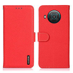 Leather Case Stands Flip Cover Holder B01H for Nokia X20 Red