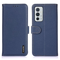 Leather Case Stands Flip Cover Holder B01H for OnePlus 9RT 5G Blue
