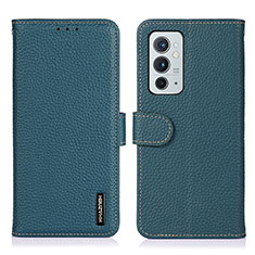 Leather Case Stands Flip Cover Holder B01H for OnePlus 9RT 5G Green