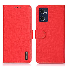 Leather Case Stands Flip Cover Holder B01H for OnePlus Nord CE 2 5G Red