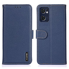 Leather Case Stands Flip Cover Holder B01H for Oppo Find X5 Lite 5G Blue