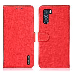Leather Case Stands Flip Cover Holder B01H for Oppo K9 Pro 5G Red