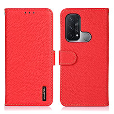 Leather Case Stands Flip Cover Holder B01H for Oppo Reno5 A Red