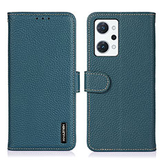 Leather Case Stands Flip Cover Holder B01H for Oppo Reno7 A Green