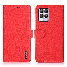 Leather Case Stands Flip Cover Holder B01H for Realme 8i Red