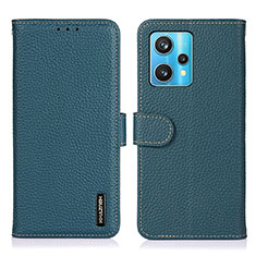 Leather Case Stands Flip Cover Holder B01H for Realme 9 4G Green