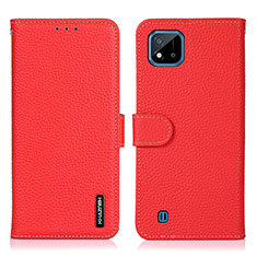 Leather Case Stands Flip Cover Holder B01H for Realme C11 (2021) Red