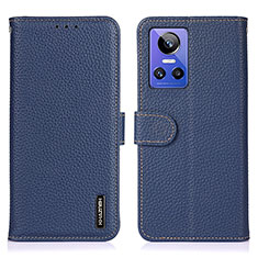 Leather Case Stands Flip Cover Holder B01H for Realme GT Neo3 5G Blue