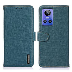 Leather Case Stands Flip Cover Holder B01H for Realme GT Neo3 5G Green