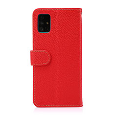 Leather Case Stands Flip Cover Holder B01H for Samsung Galaxy A51 4G Red