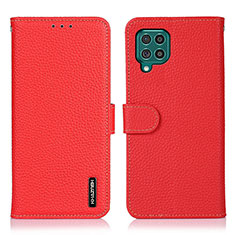 Leather Case Stands Flip Cover Holder B01H for Samsung Galaxy M62 4G Red