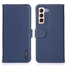 Leather Case Stands Flip Cover Holder B01H for Samsung Galaxy S21 FE 5G Blue