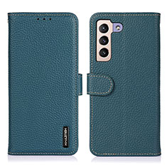 Leather Case Stands Flip Cover Holder B01H for Samsung Galaxy S21 FE 5G Green