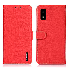 Leather Case Stands Flip Cover Holder B01H for Sharp Aquos wish Red