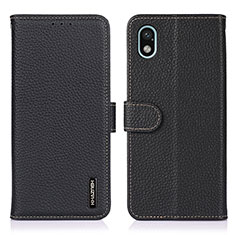 Leather Case Stands Flip Cover Holder B01H for Sony Xperia Ace III Black
