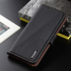 Leather Case Stands Flip Cover Holder B01H for Vivo Y11s Black