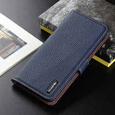 Leather Case Stands Flip Cover Holder B01H for Vivo Y11s Blue