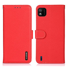 Leather Case Stands Flip Cover Holder B01H for Wiko Y62 Red
