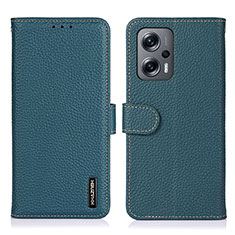 Leather Case Stands Flip Cover Holder B01H for Xiaomi Redmi Note 11T Pro+ Plus 5G Green