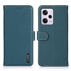 Leather Case Stands Flip Cover Holder B01H for Xiaomi Redmi Note 12 Pro 5G Green