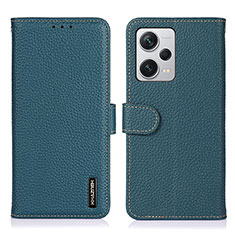 Leather Case Stands Flip Cover Holder B01H for Xiaomi Redmi Note 12 Pro+ Plus 5G Green