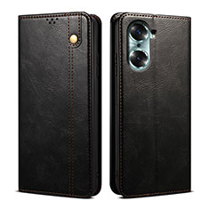 Leather Case Stands Flip Cover Holder B01S for Huawei Honor 60 5G Black